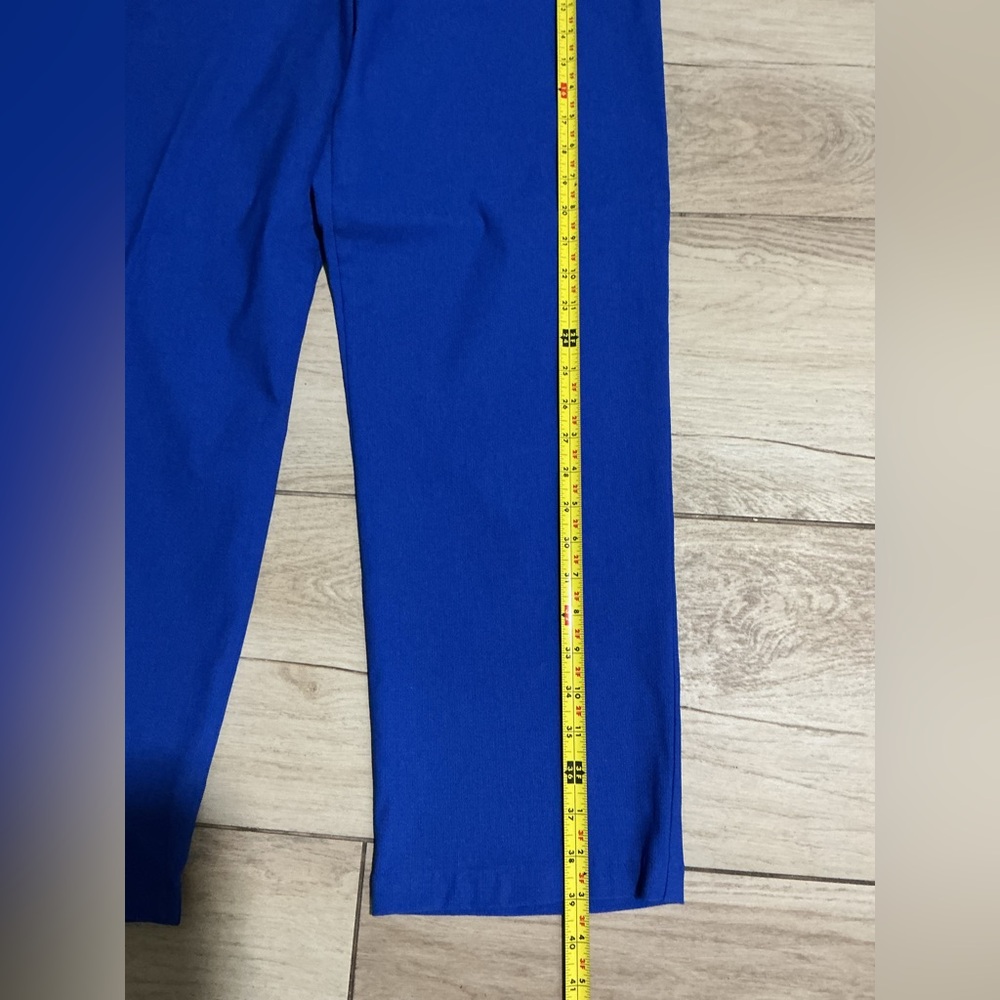 PETALURA Women's Vibrant Blue Straight Leg Pants - Picture 13 of 13